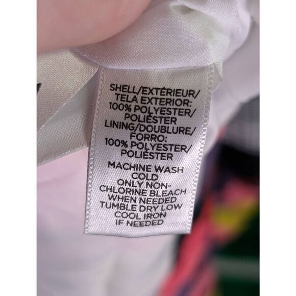 Ann Taylor Loft Mod Floral Plaid Shift Dress Sleeveless Color Block Size 10 - Picture 4 of 5